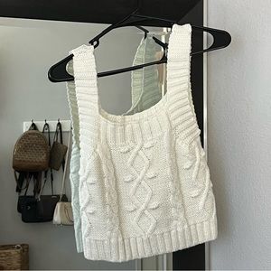 White knit top